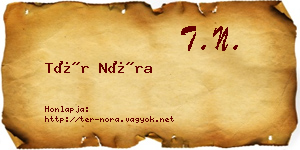 Tér Nóra névjegykártya