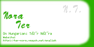 nora ter business card